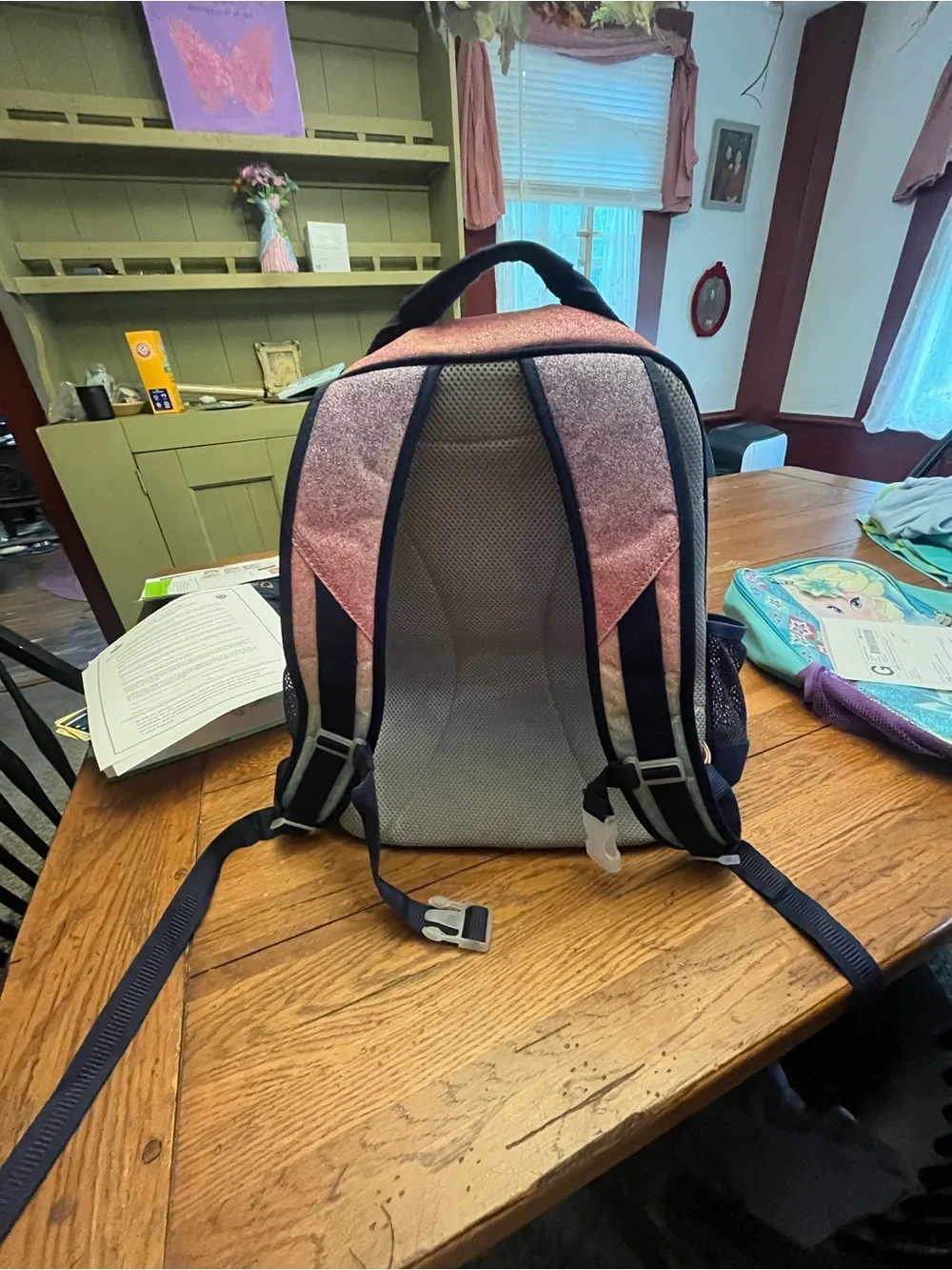 Pottery Barn Kids Ombre Pink Teal Gradient Backpack - Personalized Abigail